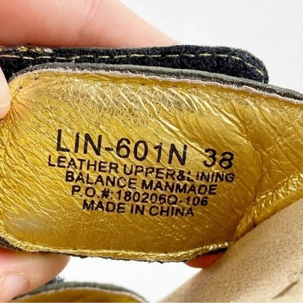 Alegria Linn Floral Embroidered Slip On Leather Sandals Size 38/8-8.5 - Picture 12 of 12